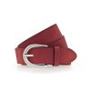 Damen Mustang Gurtel | Mustang Damen-Gurtel Mit Ovaler Dornschliese In Rot