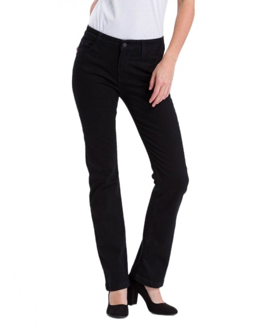 Damen Cross Bootcut | Cross Jeans Lauren - Schwarze Jeans Mit Angesagtem Bootcut