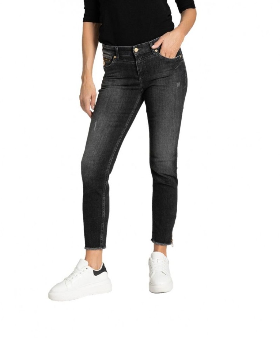 Damen MAC Slim Fit | Mac Jeans Slim Fit Rich Slim Chic In Dunkler Farbung