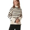 Damen Vero Moda Pullover | Vero Moda Pullover Saba Mit Rollkragen Im Streifenmuster