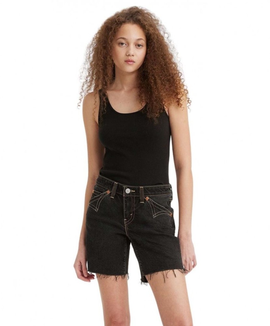 Damen Levis Shirts | Levis Classic Tank Top Mit U-Boot Ausschnitt In Schwarz